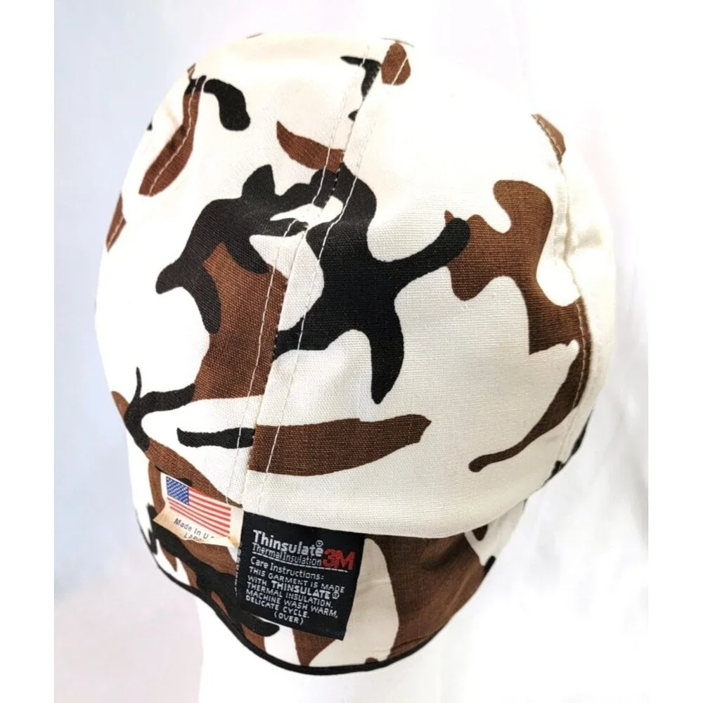 NWT Large Military Baseball Hat Chocolate Camo GORE-TEX Ear Flaps Thinsulate